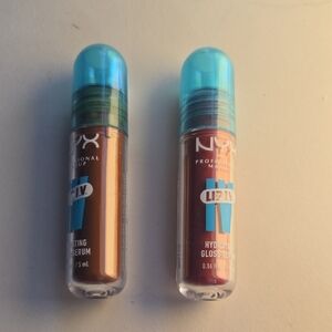 NYX Lip Gloss Serum Set - Rich Brown & Soft Pink